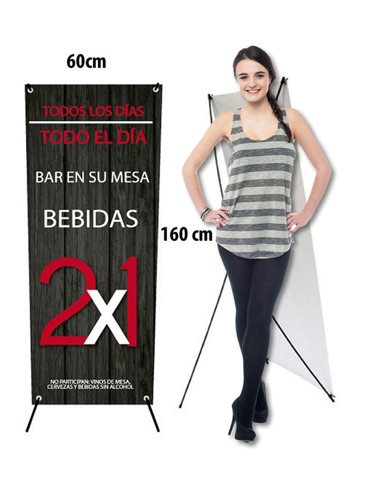 Banner Publicitario de 60 cm x 160 cm