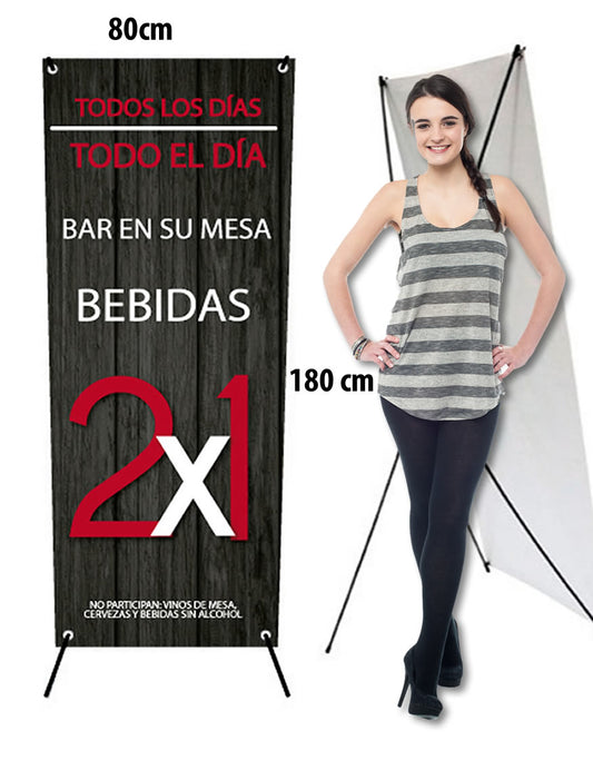 Banner Publicitario de 80 cm x 180 cm
